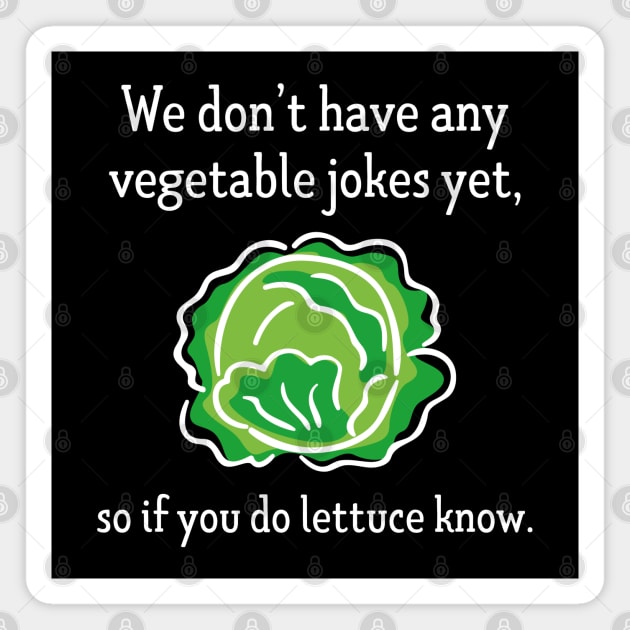 Vegetable Jokes Magnet by LuckyFoxDesigns